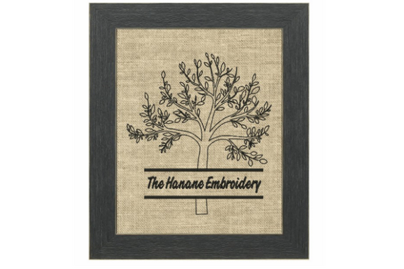 Family Tree Split Embroidery Design