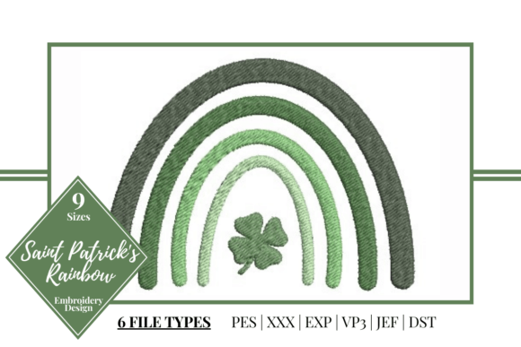Saint Patrick's Rainbow Embroidery