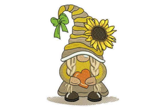 Sunflower Girl Gnome: A Summer Embroidery Review
