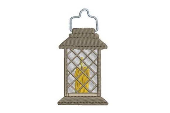 Victorian Lantern Embroidery Design